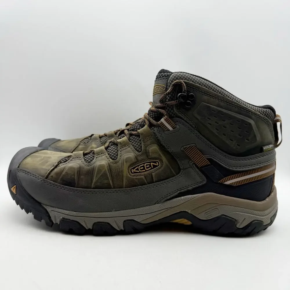 Keen Mens Targhee lll Mid Hiking Boot US 14 EU 47.5 Brown Leather WP EUC